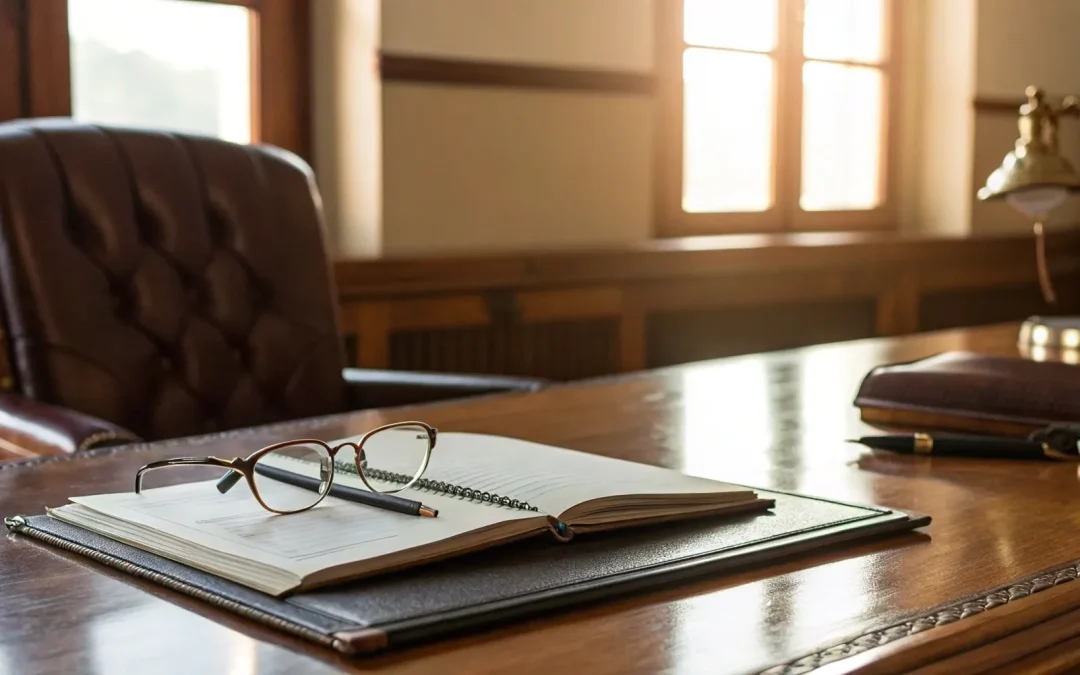 Estate planning attorney in Little Rock, AR reviewing legal documents.